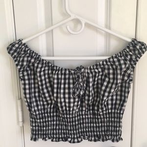 Brandy Melville Gingham Marilyn Top